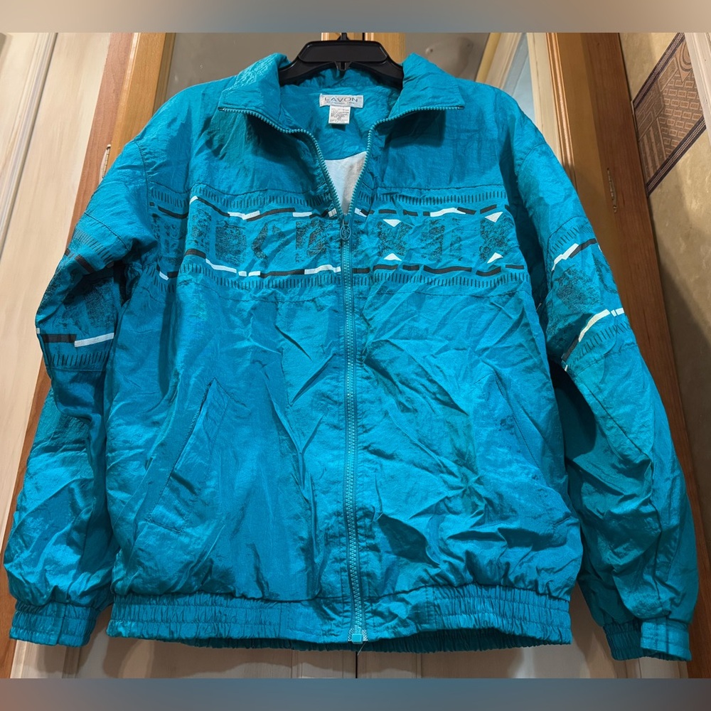 Vintage LAVON windbreaker jacket women’s size medium BLUE